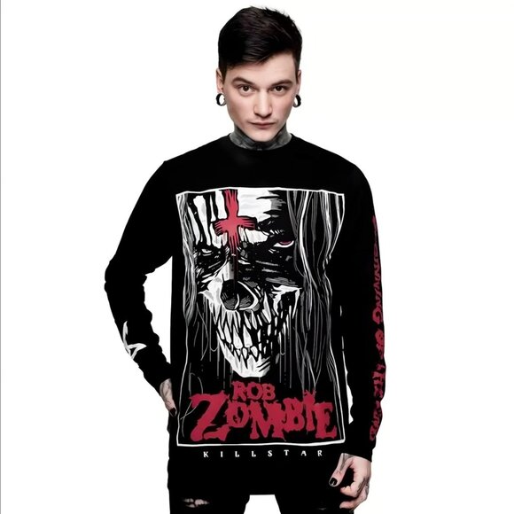 Killstar x Rob Zombie ✦ The End Long Sleeve Top ✦ Hellbilly Deluxe Collab S NWT - Picture 2 of 6